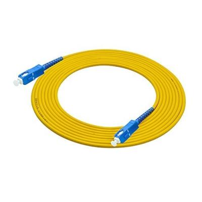 China Single Mode Simplex Fiber Optic Cable Fiber Jumper Cables10ft SC To SC  Connector for sale