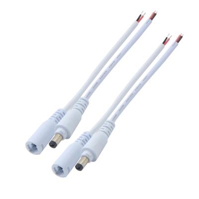 China 12V 24V DC Extension Cable 5.5x2.1mm 5.5x2.5mm Female DC Power Cable For CCTV for sale