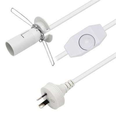 China Cable H03VVh2-F 2G*0.75mm2 Salt Lamp Dimmer Switch And E14 Power Cord With Australia Plug for sale