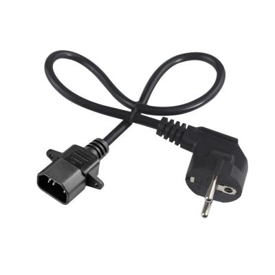 China 1.0Mm Retractable Laptop Power Cord Iec C14 Assembly 60320 C14 To Euro 3Pin for sale