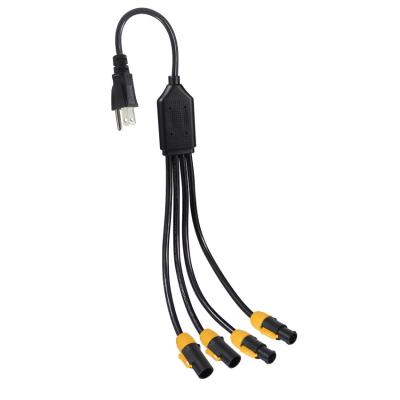 China PowerCON True1 Connector 4 Y Splitter Iec Electric Socket Cord Extension Pdu Usa Power Supply Cable for sale
