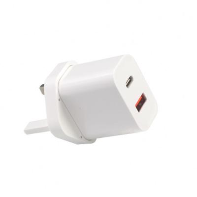 China 1A+1C USB Travel Charger Quick Charge Type C Fast 30W Wall UK Qc Charging for sale