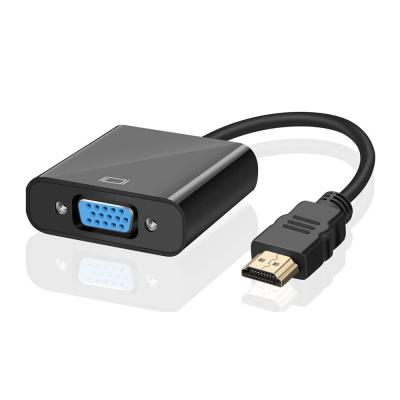 China 1080P HDMI To VGA Converter Adapter Cable For Computer Male To Female Audio Video for sale