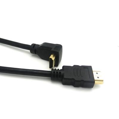 China 90 Degree Angled Gold Connector 2.0V 4K 60Hz HDMI Cable 1.5m For Multimedia for sale