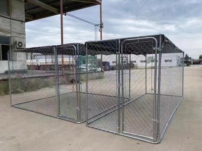China 2x3M Outdoor Chain Link Dog Kennel Heavy Duty Enclosure Metal Cage for sale