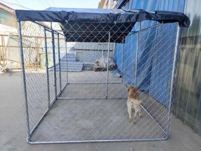 China Chain Link Steel Dog Kennel Outdoor Enclosure Exercise Pen Run With Cover for sale