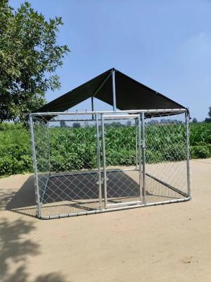 China 2M Galvanized Steel Run Dog Cage Dog Kennels Pet Kennel Easy Assembly for sale