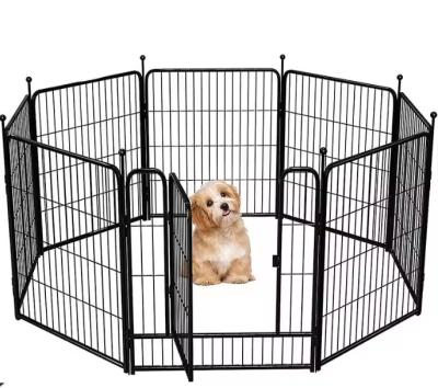 China 6pcs Folding Portable Metal Dog Playpen Puppy Outdoor Fence Kennel for sale
