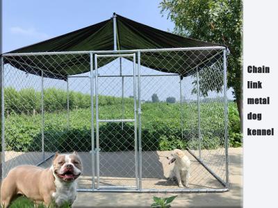 China 10x10x6ft Steel Dog Kennel Galvanized Chain Link Dog Run Kennel for sale