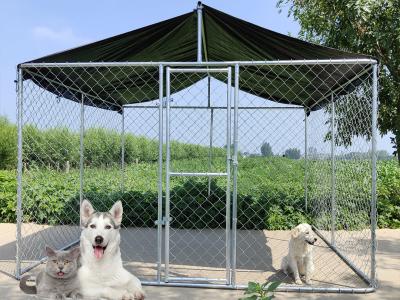 China Hot Dipped Galvanized Dog Kennels 6FT Chain Link Dog Kennel Outdoor Run Cage for sale