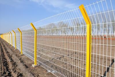 China PVC Coated V Mesh Security Fence 2M High Welded Metal Garden Fencing for sale