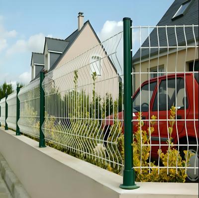 China 1.5M Dark Green PVC Coating V Mesh Security Fence 3D Park Welded Security Fence for sale