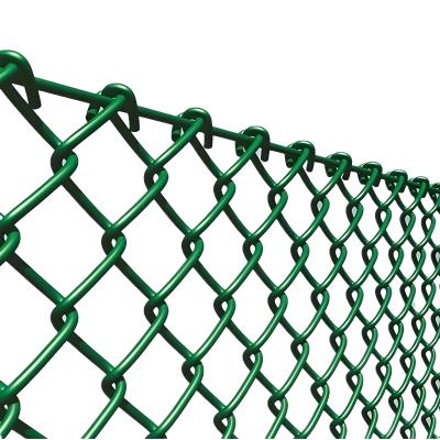 China 1.8M Anti Rust Chain Link Fence Green Powder Coated Garden Fencing for sale