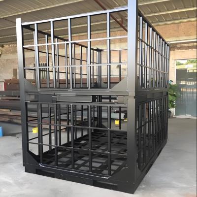China Two Door Animal Trap Cage 2.2M Collapsible Large Wild Animal Cage For Boar Wolf Fox for sale