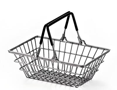 China Custom Small Wire Mesh Baskets 10x13cm Supermarket Shopping Basket for sale
