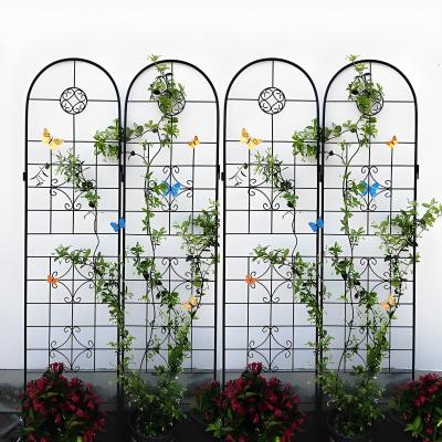 China Waterproof Black Decorative Metal Garden Fence Panels Set For Flower Bed 32 Inch for sale