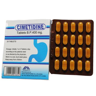 China Cimetidine Tablets 400MG Gastroenterology Medicines BP / USP Standard GMP certificate for sale