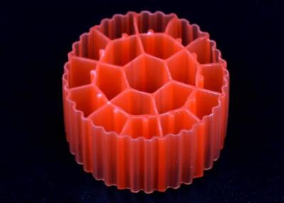 China Red / Yellow Plastic MBBR Bio Media K1 500 m2/m3 Surface Area With White Color for sale