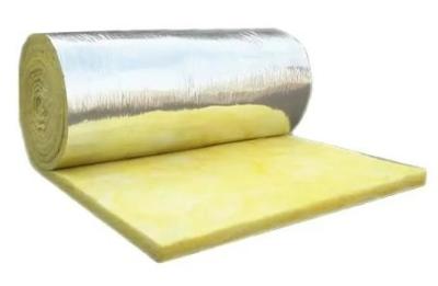 China 50mm Thick Roll Thermal Insulation Heat Insulation Glass Wool With Aluminum Foil for sale