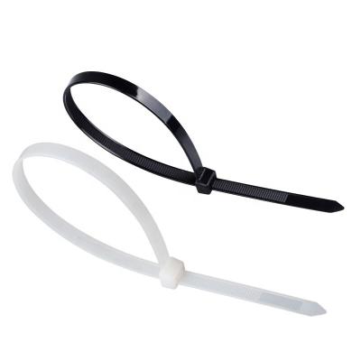 China Plastic 4*150mm 104kpa Self Locking Nylon Cable Zip Ties White Black for sale