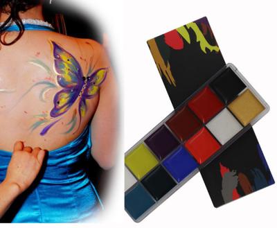 Κίνα Χρωματισμένο καλλυντικό χρώμα βασισμένο στο πετρέλαιο Makeup προσώπου και σώματος με 12 χρώματα προς πώληση