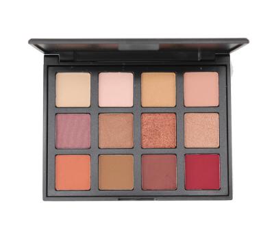 China No Logo Professional Makeup 12 Color Matte And Shimmer Eyeshadow Makeup Palette for sale