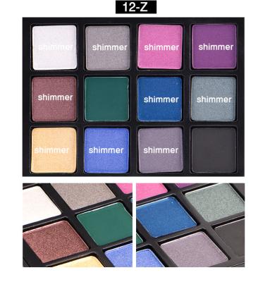 China 12 Color Eye Makeup Eyeshadow Private Label OEM Glitter Eyeshadow Palette for sale