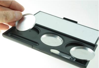 China Professional Custom Empty Makeup Palette Case 36mm Pan With 3 Holes for sale