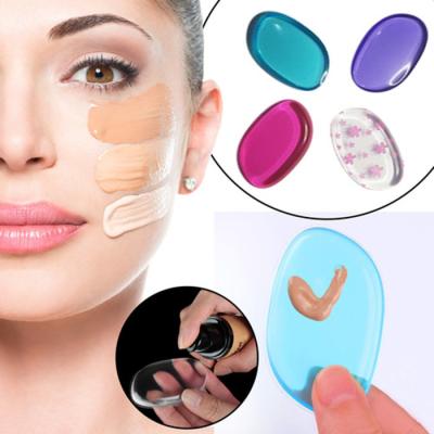 China Clear Silicone Makeup Pad Applicator Sponge , Soft Silicone Beauty Applicator for sale