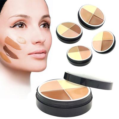 China Professional Cream Face Makeup Concealer Palette 4 Colors With Mineral Materials for sale