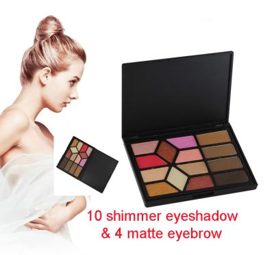 China High Pigment All In One Makeup Palette Portable With Eyeshadow And Eyebrow for sale