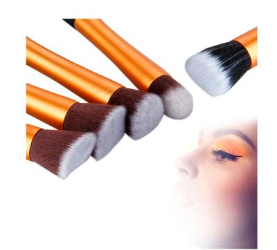 China Popular Cosmetic Makeup Brush Set Metal Handle With Fiber Hair Materials for sale