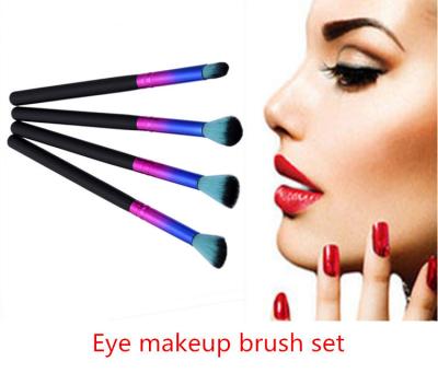 China Berufsaugen-Make-upbürsten-Satz Softable multi- gefärbt mit langem Griff zu verkaufen