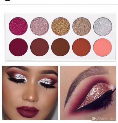 China 10 Color Matte And Glitter Eye Makeup Eyeshadow Cosmetics Make Your Own Logo for sale