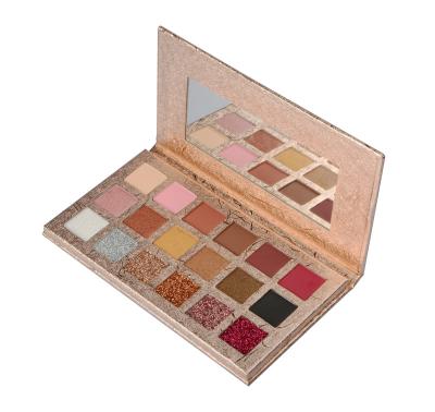 China Private Label Pigments Warm Color Eyeshadow Palette 18 Colors Mineral Ingredient for sale