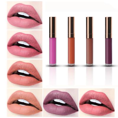 China Beauty Lip Makeup Products Matte Lipgloss Easy Wear Velvet Metal Lipstick Moisturizing Cosmetics for sale