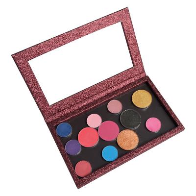 China Makeup Cosmetics Custom Eyeshadow Palette Magnetic Multi Colors Longlasting for sale