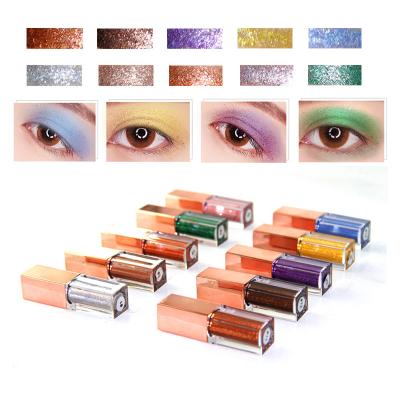 China Glitter Liquid Long Lasting Metallic Eye Makeup Eyeshadow 10 Colors 3 Years Duration for sale