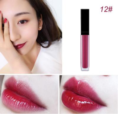 China Shiny Lip Makeup Products Long Lasting Glossy Lipgloss Liquid Form 8ml Capacity for sale