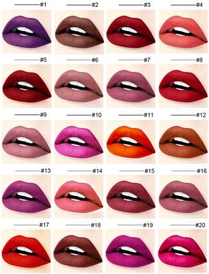 China Geen Etiketten plakken Waterdichte Buis 27 van de Steen Vloeibare Lippenstift Kleuren 3 Jaar Houdbaarheid Te koop