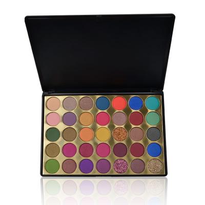 China 35 Colors Glitter Eyeshadow Palette , High Pigment Glitter Eyeshadow MSDS Approval for sale