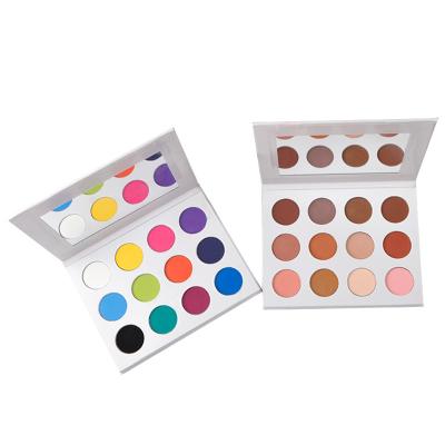 China Cosmetics High Pigment Glitter Eyeshadow Humilous 12 Colors DIY Custom Logo for sale