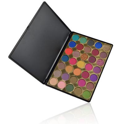 China Glitter Eye Makeup Eyeshadow 35 Colors Powder Form OEM Cosmetics Makeup Sets for sale