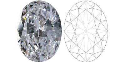 China Certified Synthetic Diamonds Oval brilliant cut 1-3CT cvd Lab Made Diamonds Colorless Diamond for sale