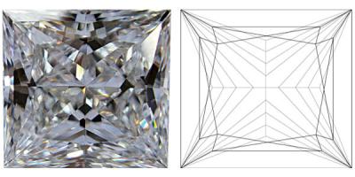 中国 Certified Synthetic Diamonds Princess Cut Diamond 1-3CT Cvd white diamonds earing necklace 販売のため
