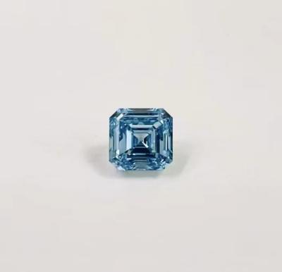 China Fancy Asscher Cut Lab Diamantes azules CVD cultivados 2.11ct Certificado IGI en venta