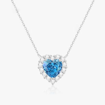 China O laboratório sintético do corte do coração criou Diamond Necklace VS2-VVS1 à venda
