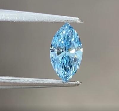 China 0.7ct os diamantes azuis crescidos laboratório Marquise Diamond azul IGI certificaram à venda