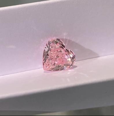 China Man Made Lab Grown Pink CVD Diamonds Heart Shape 1.8ct-2.5ct VS-VVS for sale
