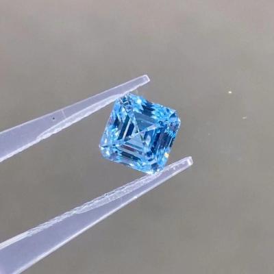 China Loose Lab created Diamonds Blue Diamonds and jewelry Prime Source Asscher Certified Loose Diamond for sale